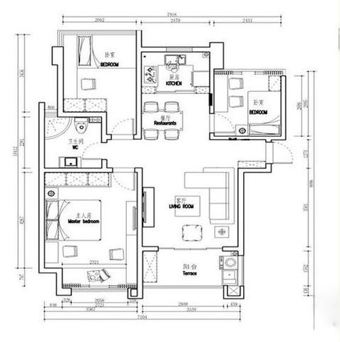 白色、木色與黑色演繹同一空間下的不同格調！