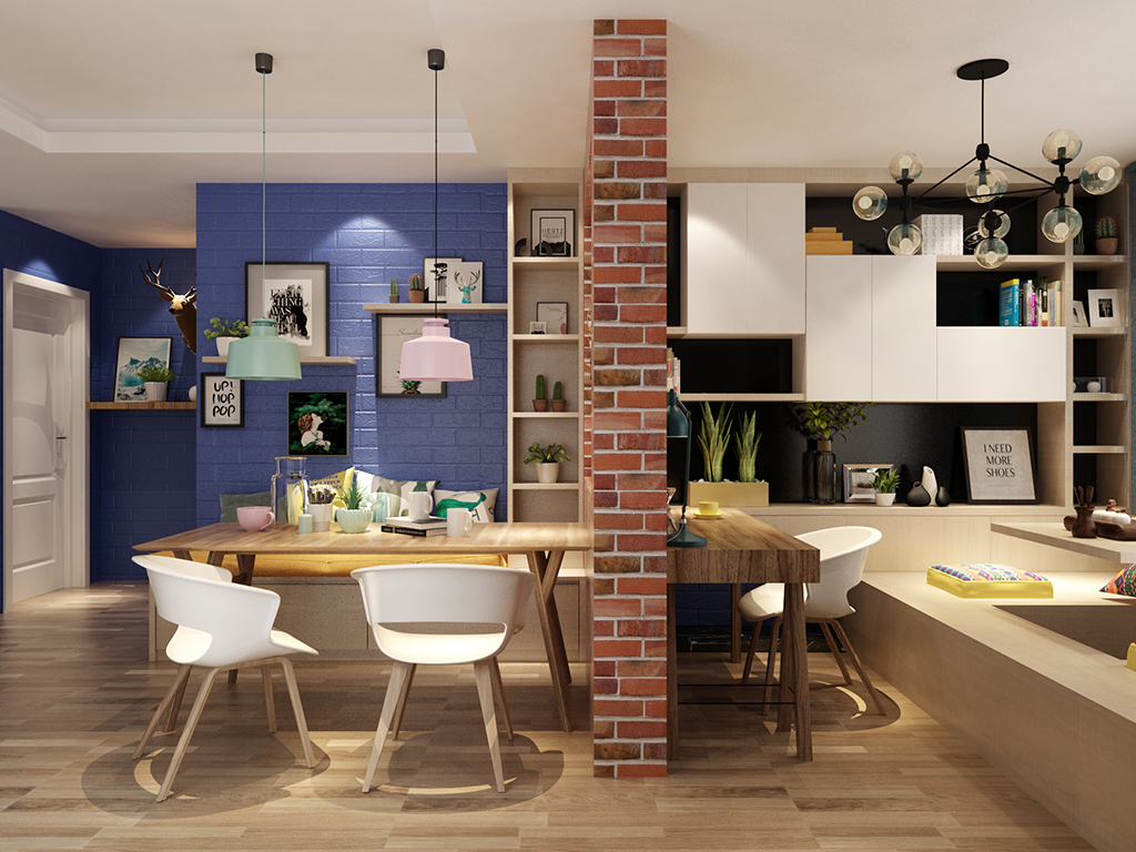 簡歐風(fēng)格客餐廳