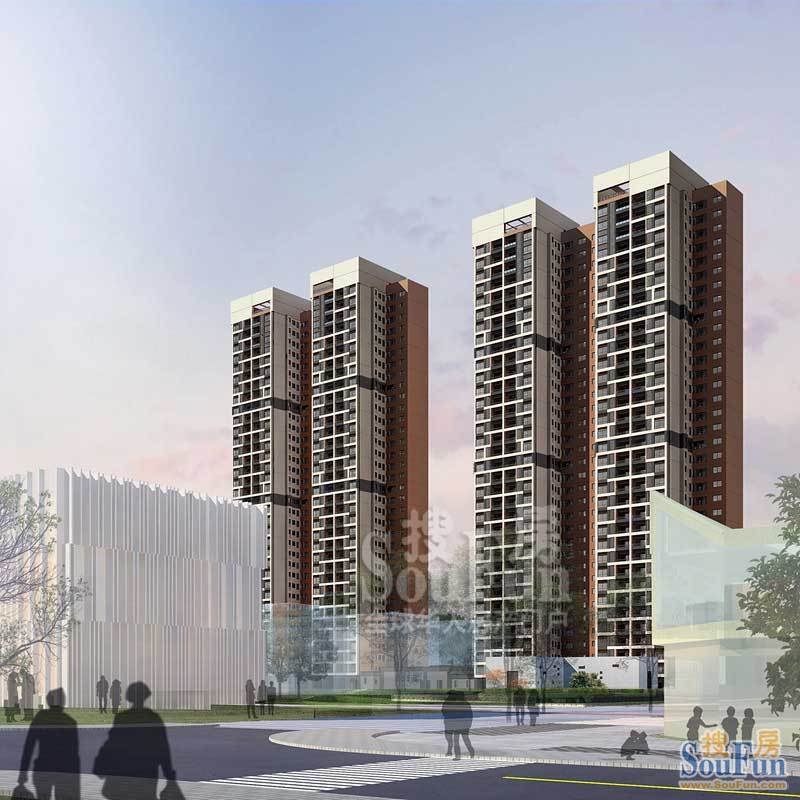 萬(wàn)科金色悅城的相冊(cè)-側(cè)面透視圖