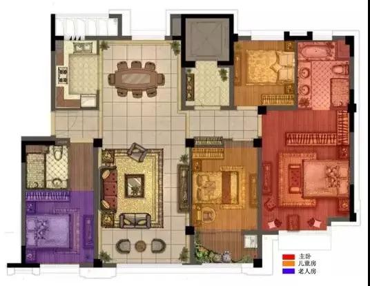 150㎡戶型四間朝南，一個(gè)創(chuàng)新的戶型，我不允許它有1㎡的浪費(fèi)。