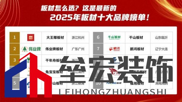 板材怎么選？這是2025年板材十大品牌榜單！